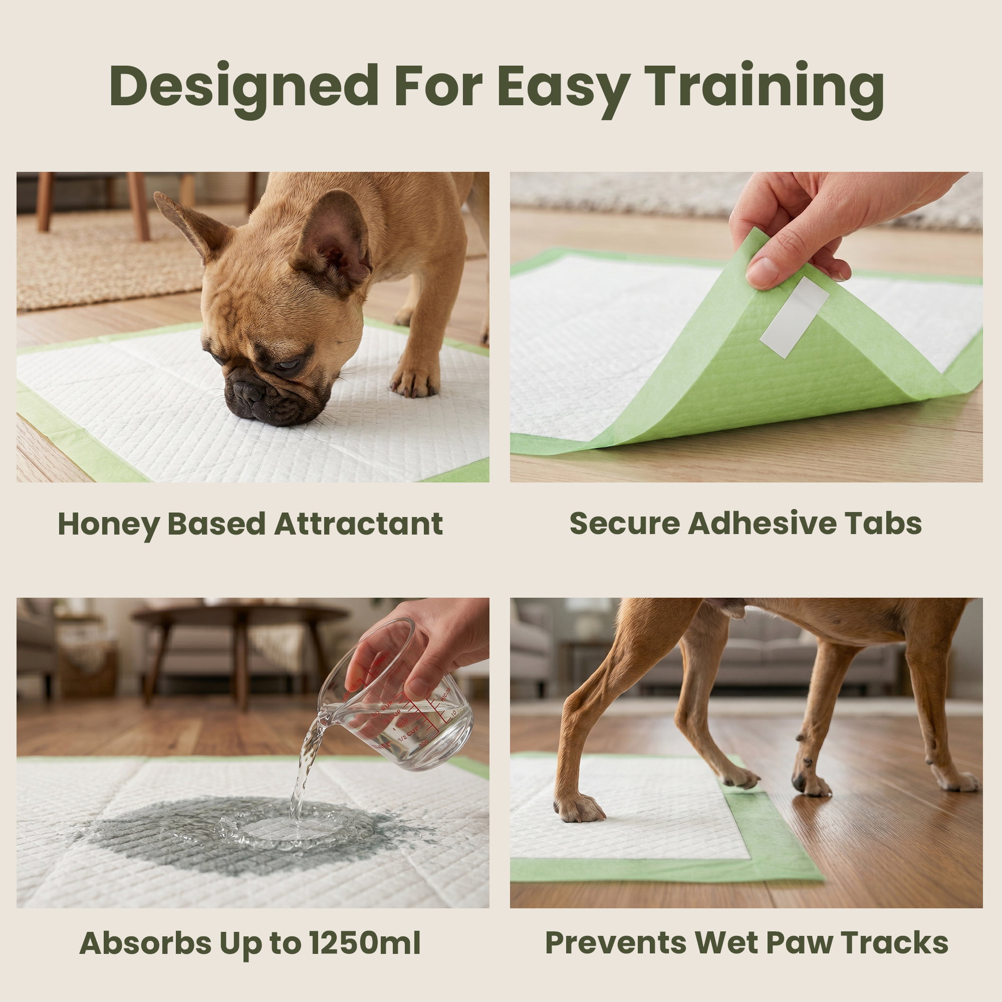 Pogi's Dog Training Pads, leak-proof puppy pee pads