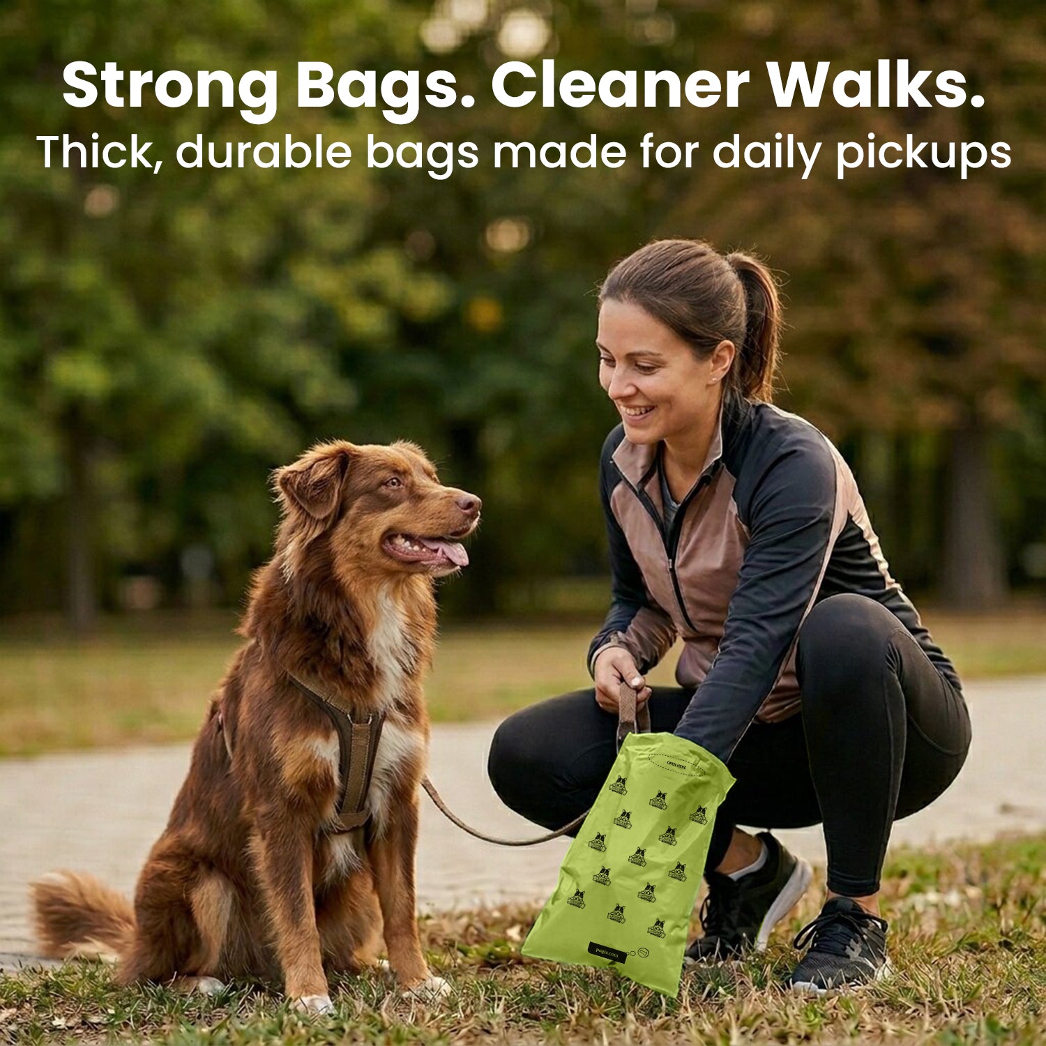 Pogi's Dog Poop Bags, extra-thick leak-proof dog waste bags